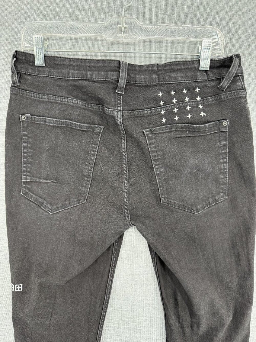 Ksubi Slim Jeans Mens 33x30 Denim Pants Embroidered